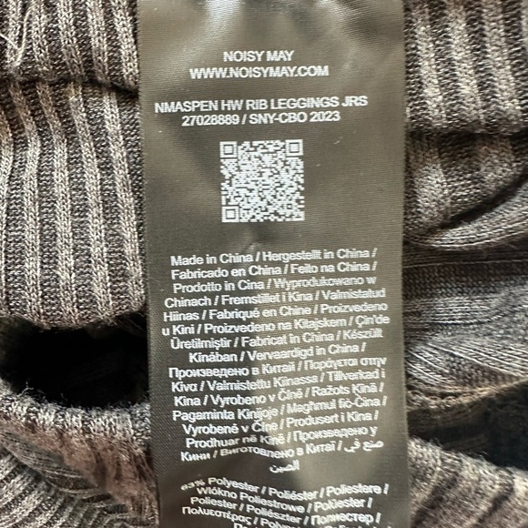 Noisy May Mélange High Waist Rib Leggings - Picture 9 of 9